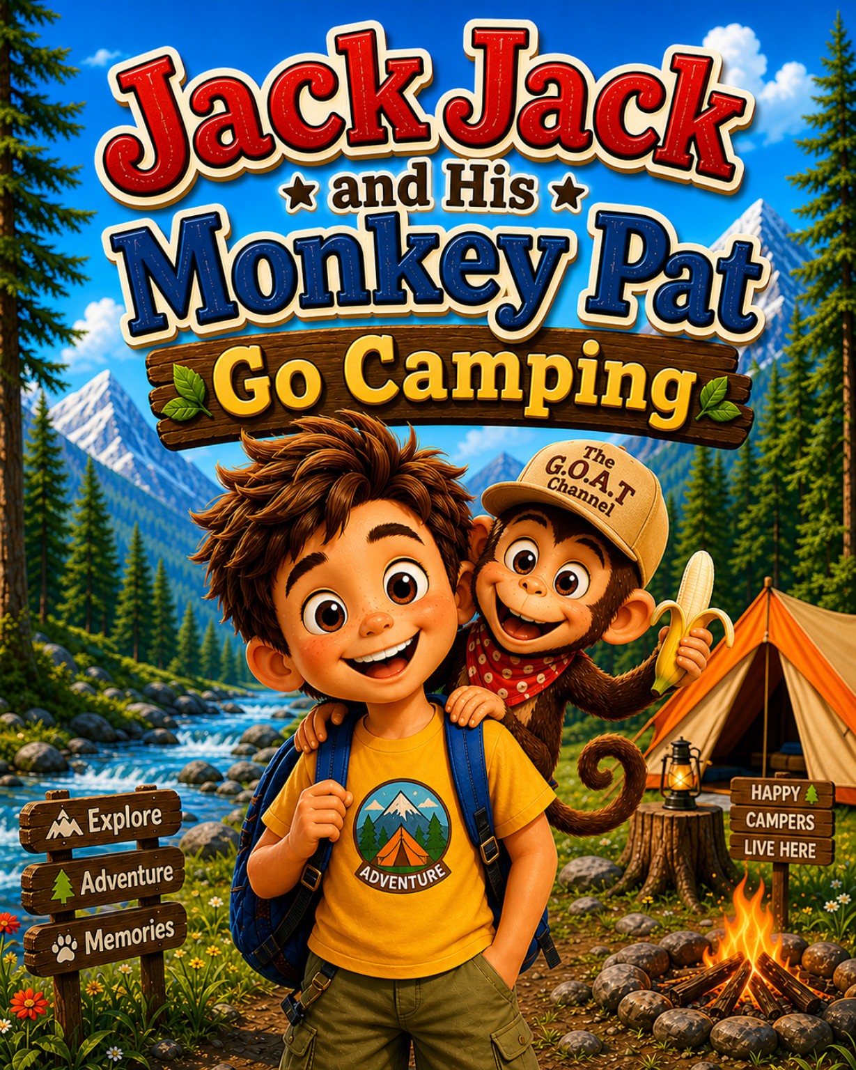 Jack Jack and His Monkey Pat Go Camping cover