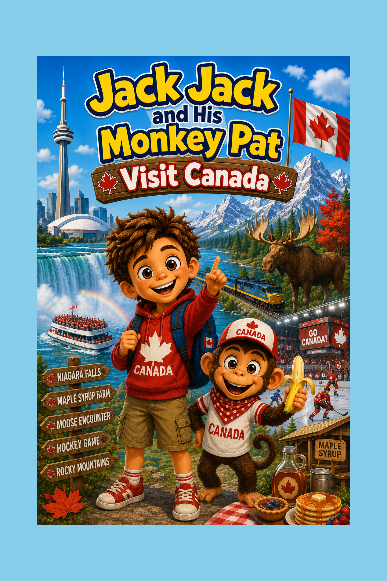 Jack Jack and His Monkey Pat Visit Canada cover