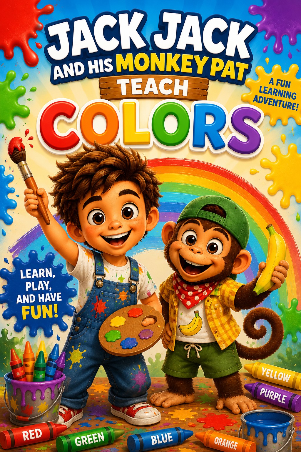 Jack Jack and His Monkey Pat Learn Colors cover