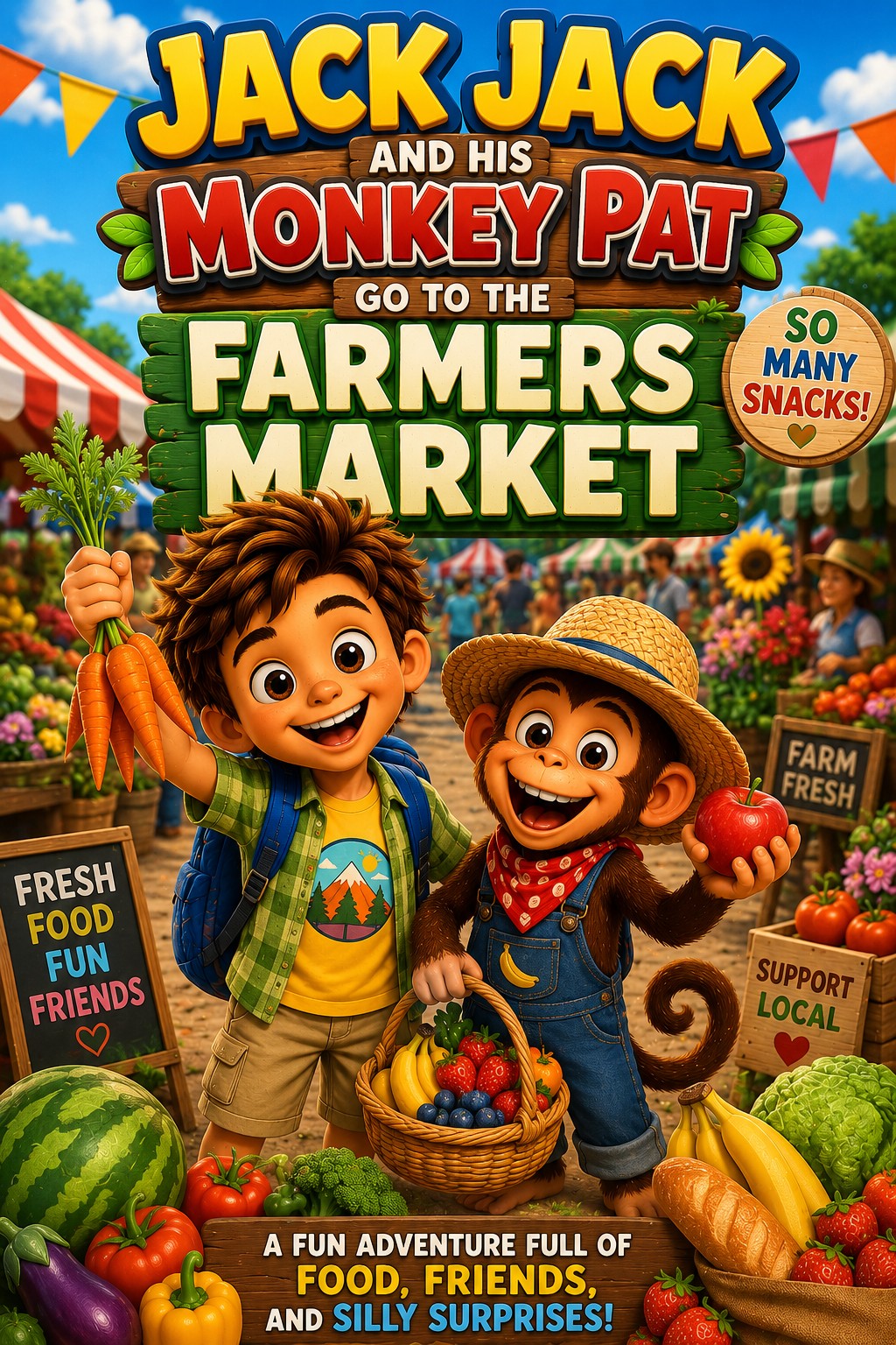 Jack Jack and His Monkey Pat Go to the Farmers Market cover