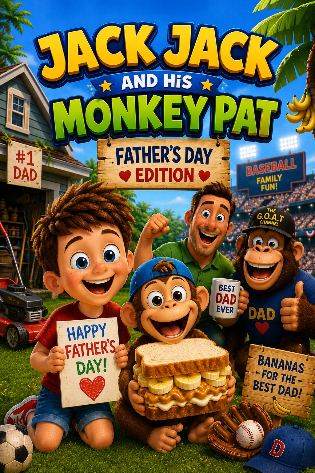 Jack Jack and His Monkey Pat: Father's Day Edition cover