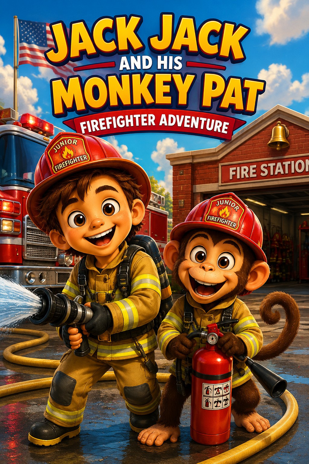 Jack Jack and His Monkey Pat: Firefighter Adventure cover