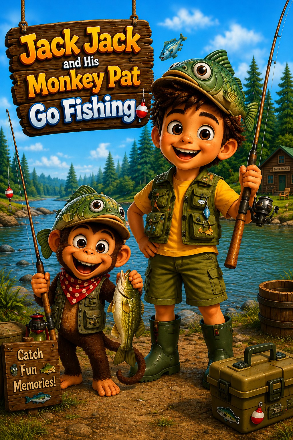 Jack Jack and His Monkey Pat Go Fishing cover