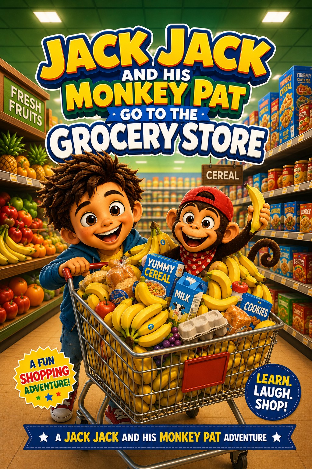 Jack Jack and His Monkey Pat Go to the Grocery Store cover