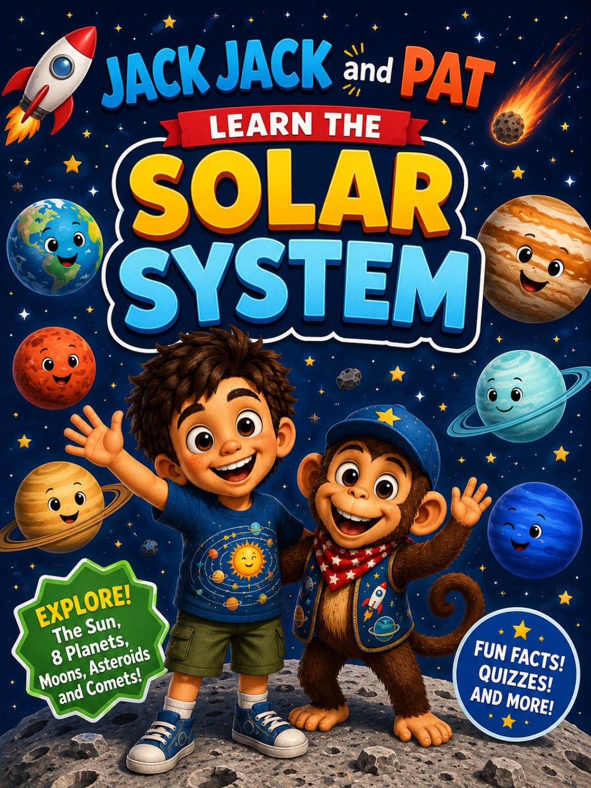 Jack Jack and His Monkey Pat Learn the Solar System cover