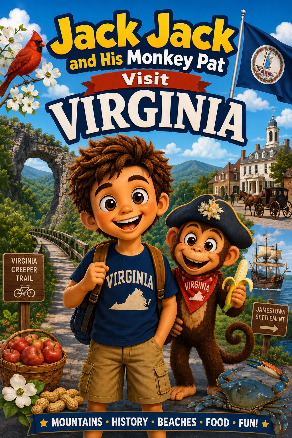 Jack Jack and His Monkey Pat Visit Virginia cover