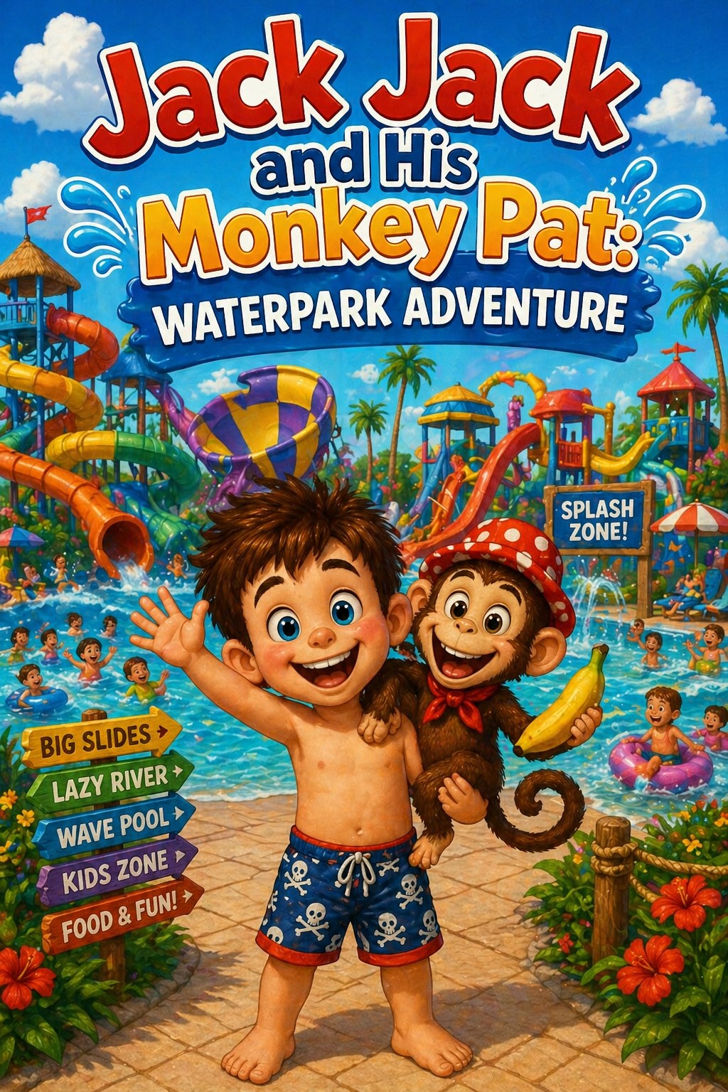 Jack Jack and His Monkey Pat: Waterpark Adventure cover
